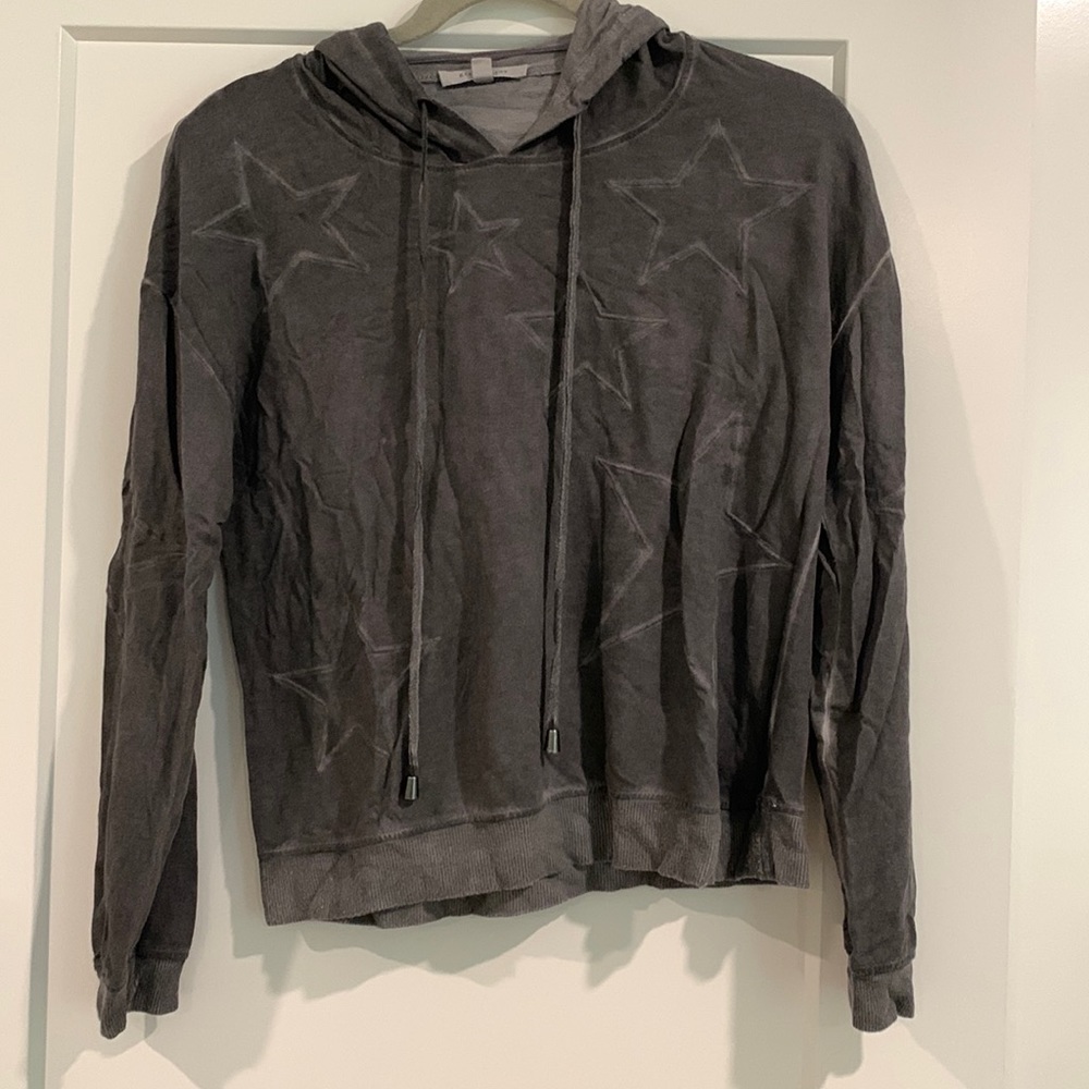 Lightweight grey star hoodie